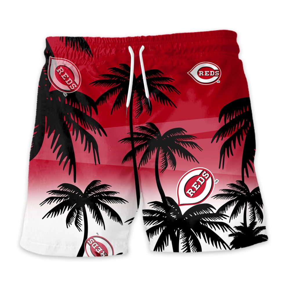 Cincinnati Reds Hawaiian Shorts Coconut Tree - Image 3