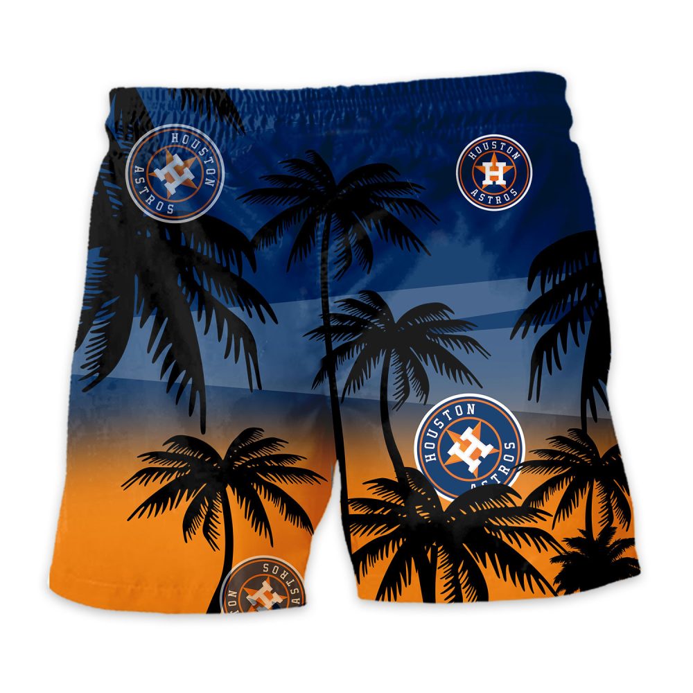 Houston Astros Hawaiian Shorts Coconut Tree - Image 4