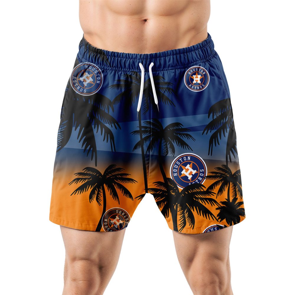 Houston Astros Hawaiian Shorts Coconut Tree