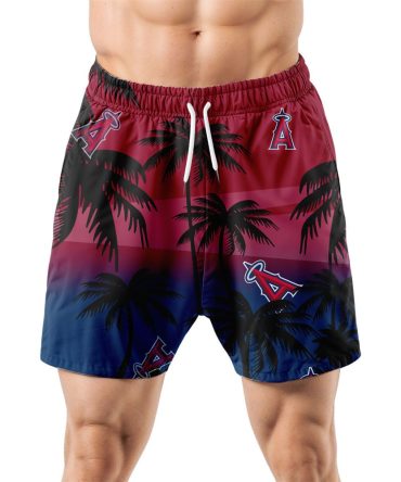 Los Angeles Angels Hawaiian Shorts Coconut Tree
