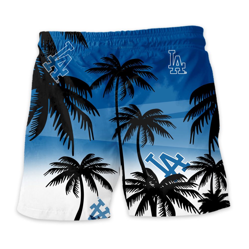 Los Angeles Dodgers Hawaiian Shorts Coconut Tree - Image 4