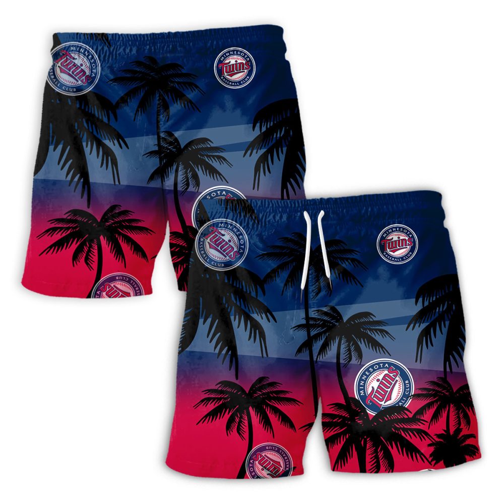 Minnesota Twins Hawaiian Shorts Coconut Tree - Image 2