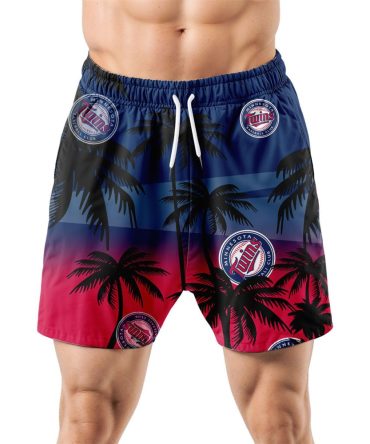 Minnesota Twins Hawaiian Shorts Coconut Tree
