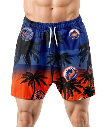 New York Mets Hawaiian Shorts Coconut Tree