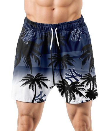 New York Yankees Hawaiian Shorts Coconut Tree