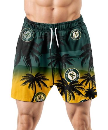Oakland Athletics Hawaiian Shorts Coconut Tree