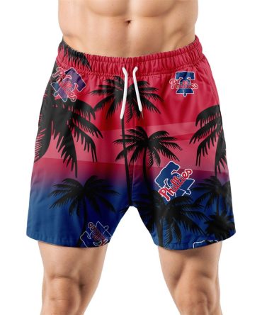 Philadelphia Phillies Hawaiian Shorts Coconut Tree
