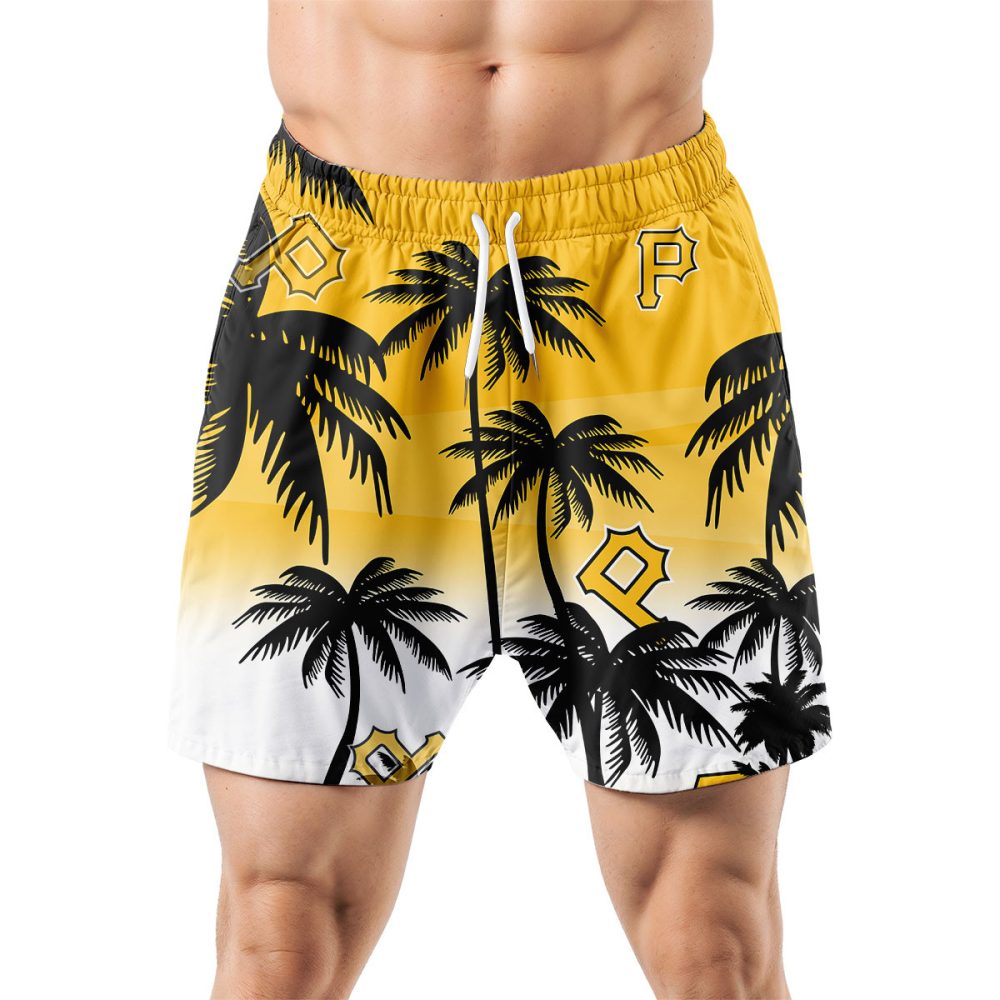 Pittsburgh Pirates Hawaiian Shorts Coconut Tree