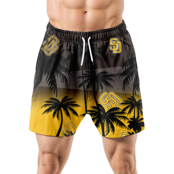 San Diego Padres Hawaiian Shorts Coconut Tree - Image 5