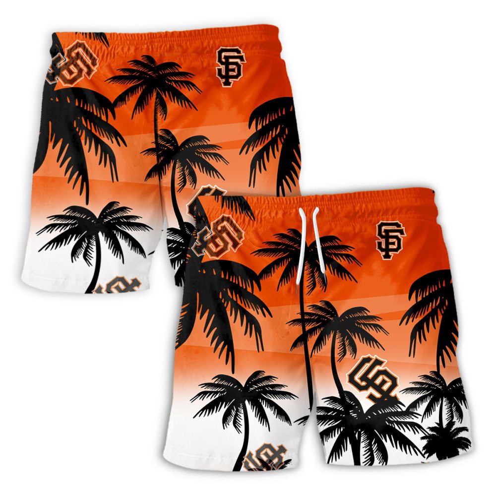 San Francisco Giants Hawaiian Shorts Coconut Tree - Image 2