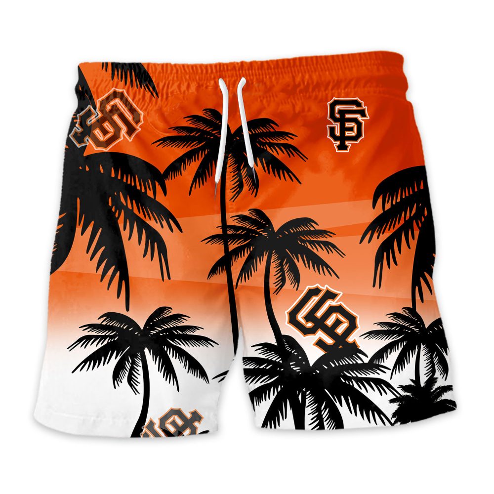 San Francisco Giants Hawaiian Shorts Coconut Tree - Image 3