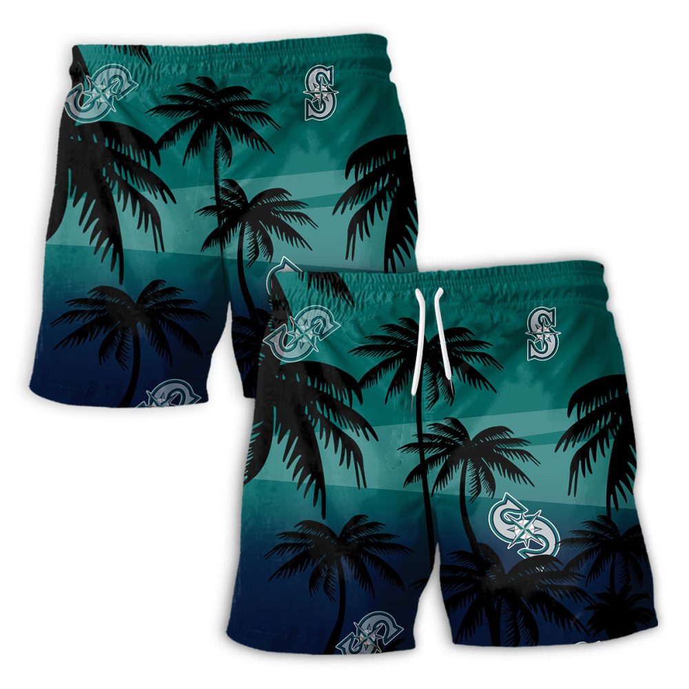 Seattle Mariners Hawaiian Shorts Coconut Tree - Image 2
