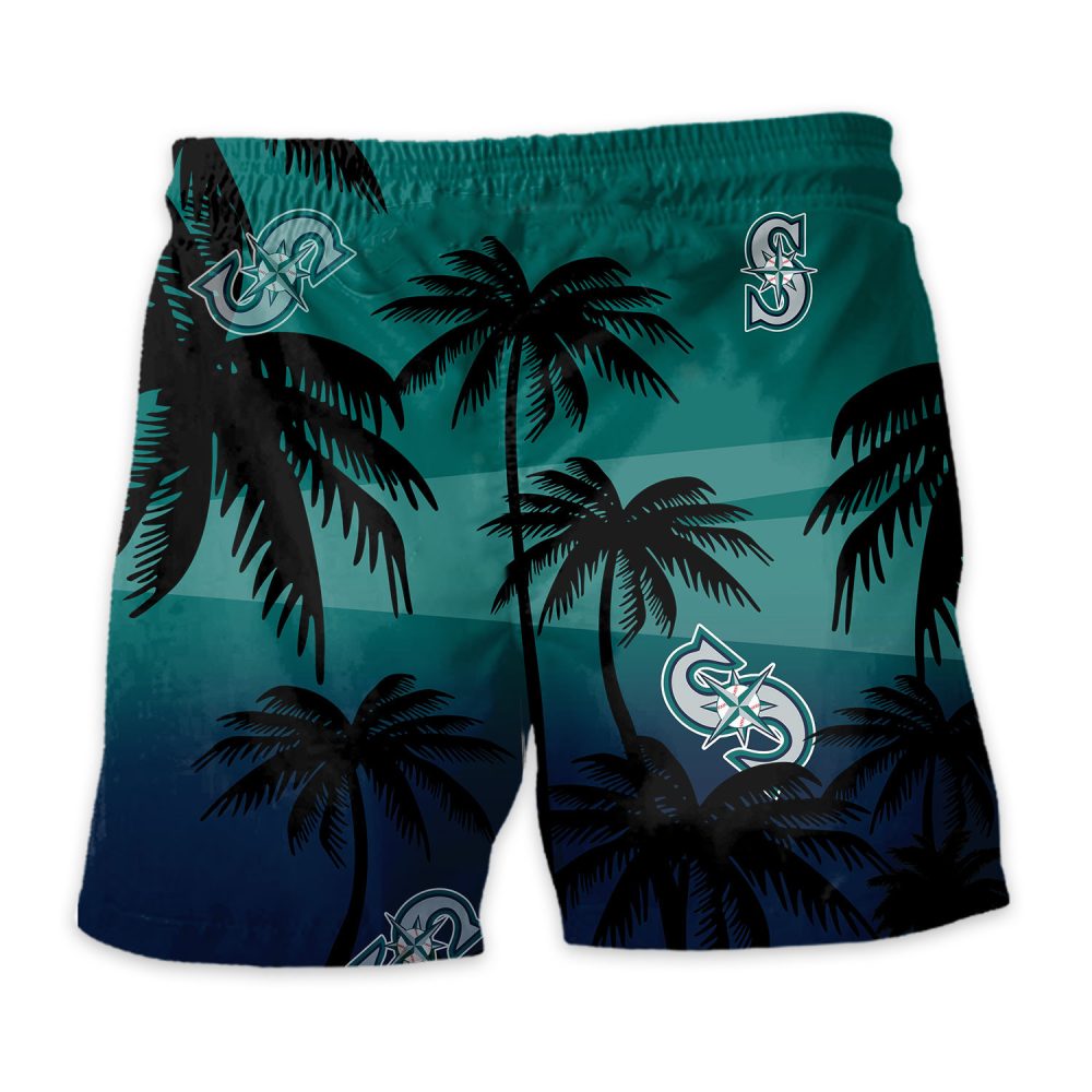 Seattle Mariners Hawaiian Shorts Coconut Tree - Image 4