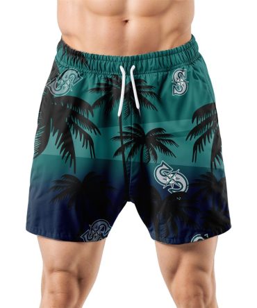 Seattle Mariners Hawaiian Shorts Coconut Tree