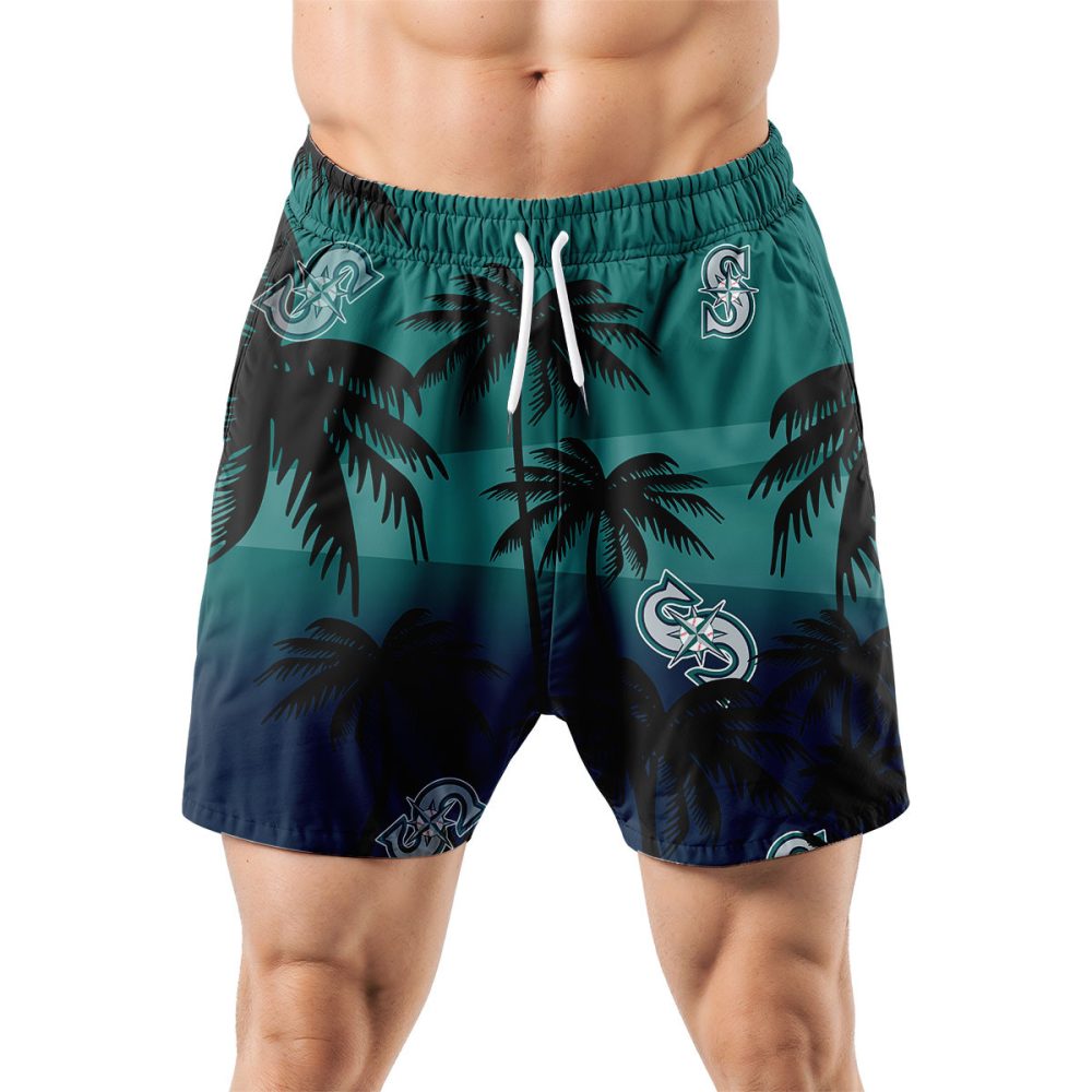Seattle Mariners Hawaiian Shorts Coconut Tree