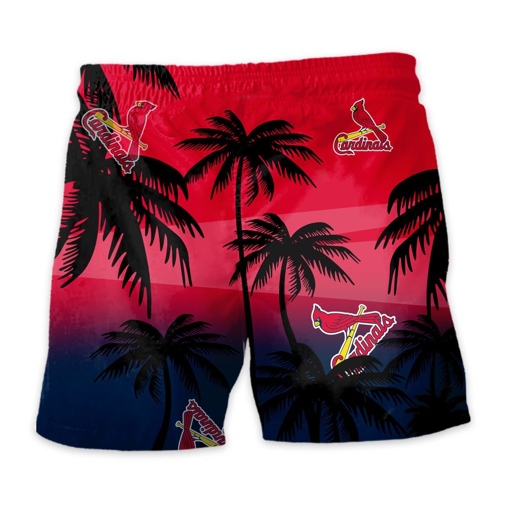 St. Louis Cardinals Hawaiian Shorts Coconut Tree - Image 4