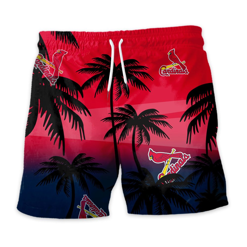St. Louis Cardinals Hawaiian Shorts Coconut Tree - Image 3