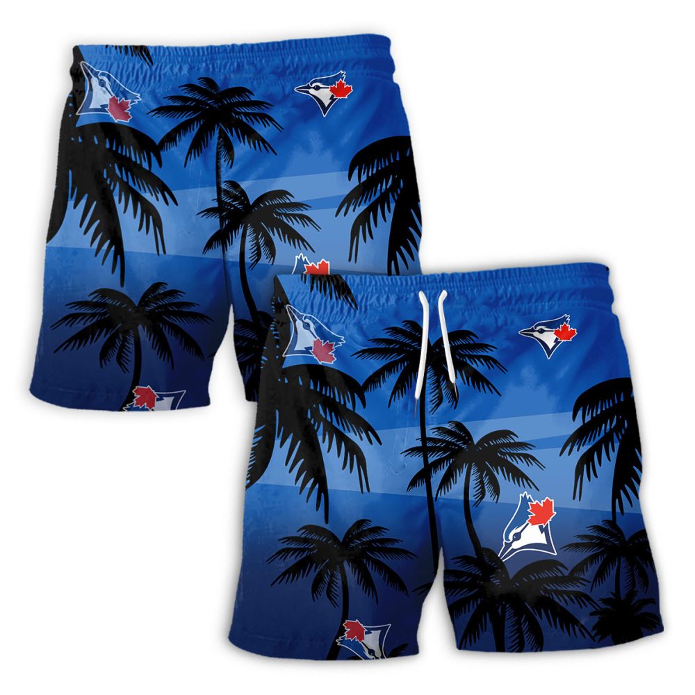 Toronto Blue Jays Hawaiian Shorts Coconut Tree - Image 2