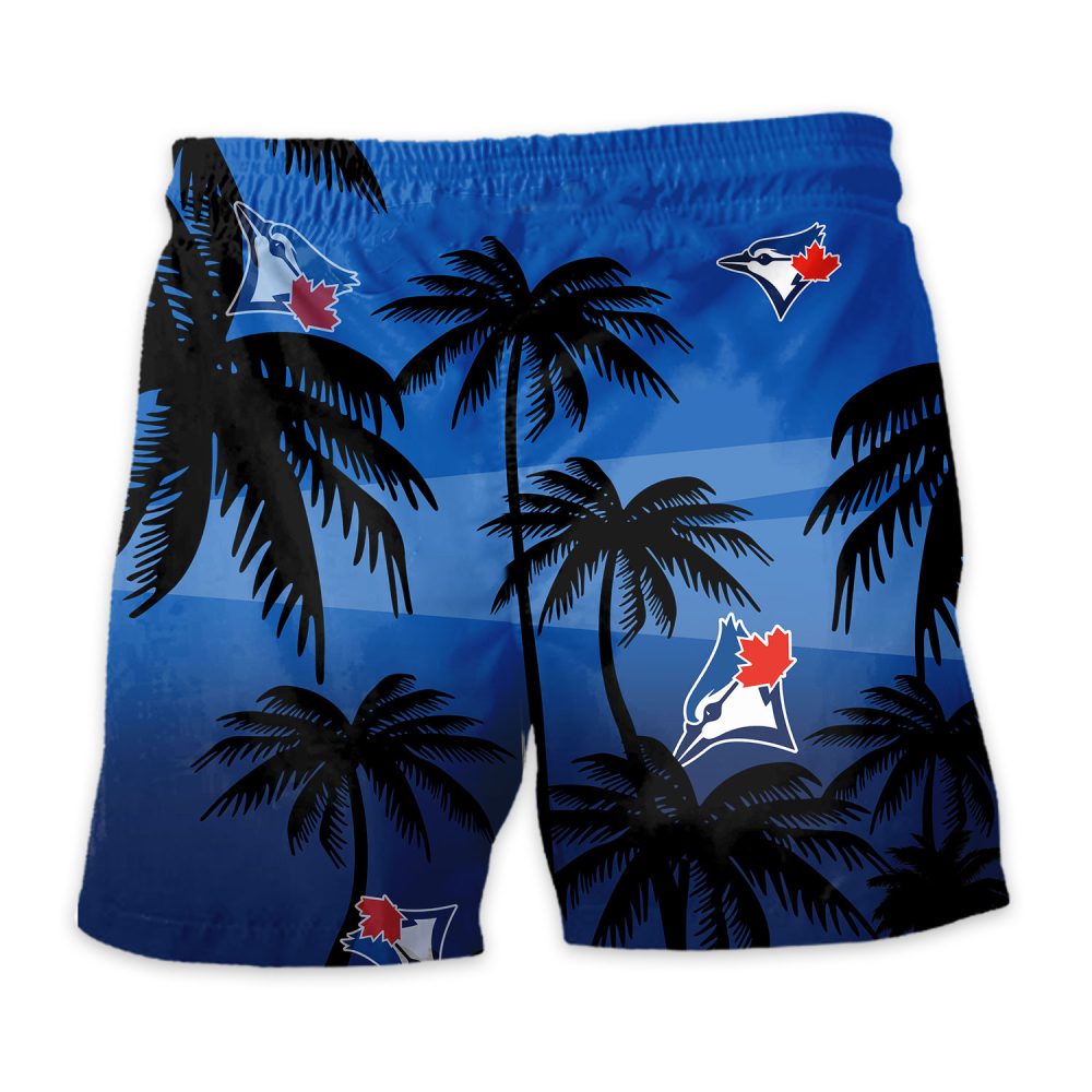 Toronto Blue Jays Hawaiian Shorts Coconut Tree - Image 4