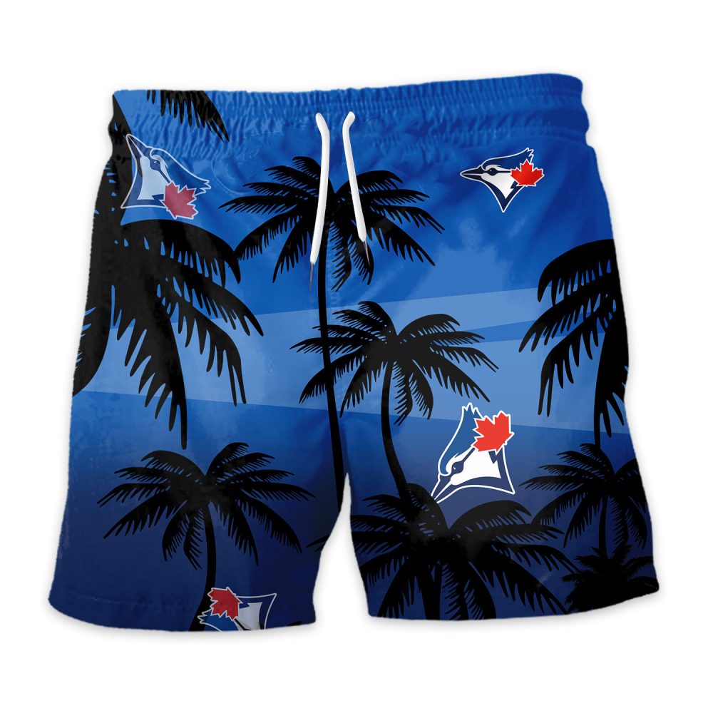 Toronto Blue Jays Hawaiian Shorts Coconut Tree - Image 3