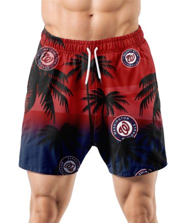 Washington Nationals Hawaiian Shorts Coconut Tree