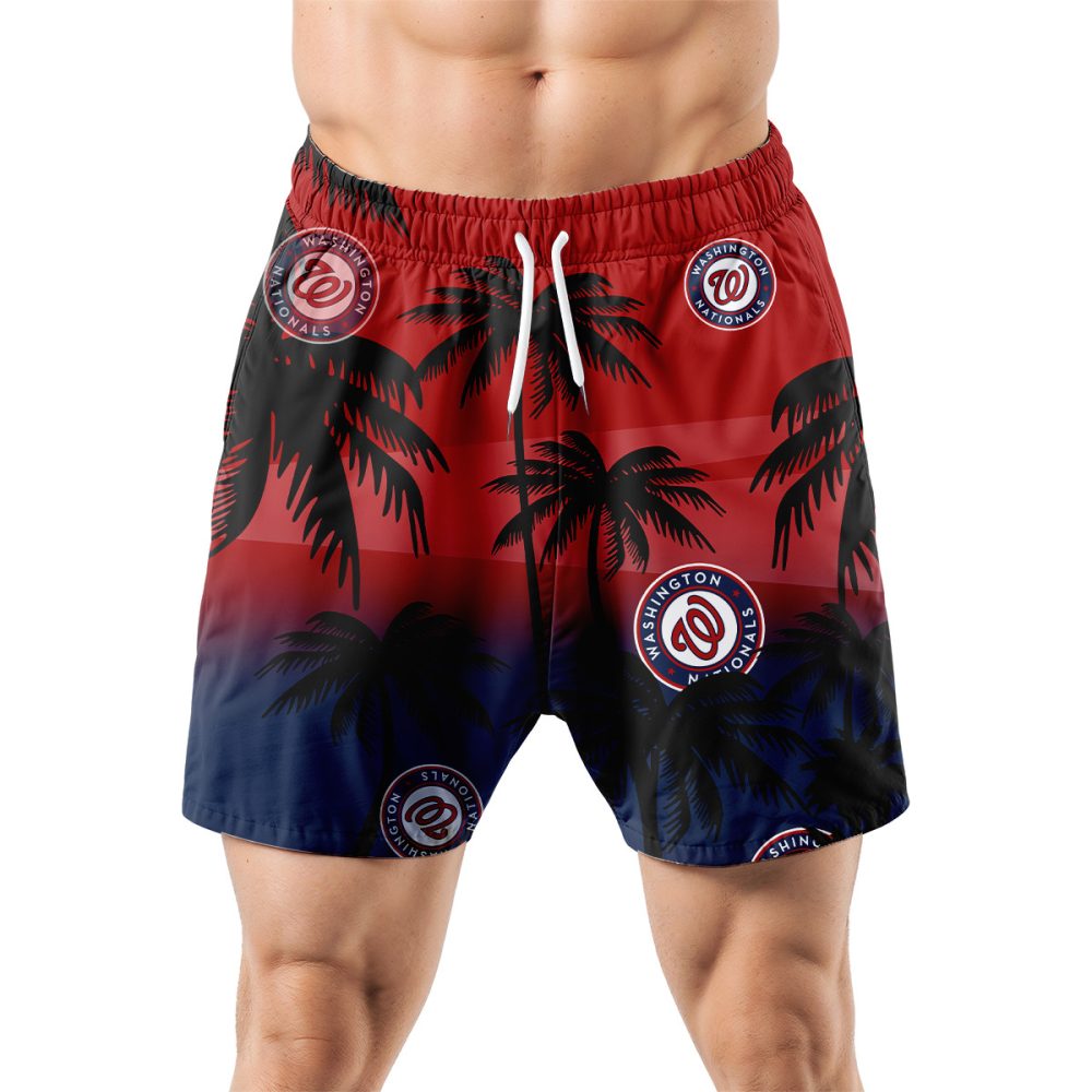 Washington Nationals Hawaiian Shorts Coconut Tree