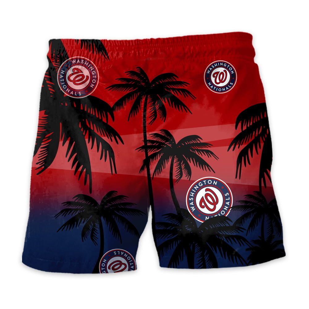 Washington Nationals Hawaiian Shorts Coconut Tree - Image 4