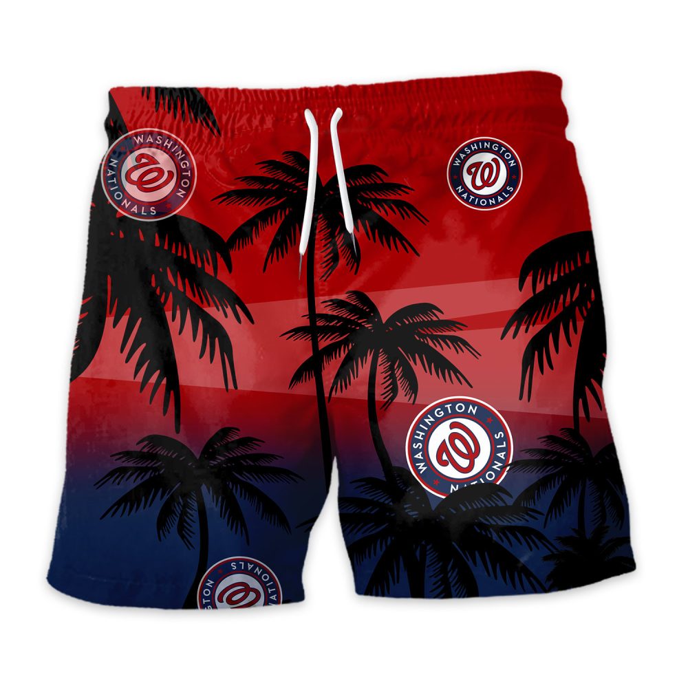 Washington Nationals Hawaiian Shorts Coconut Tree - Image 3