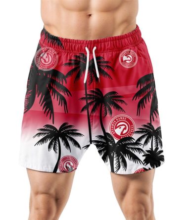 Atlanta Hawks Hawaiian Shorts Coconut Tree