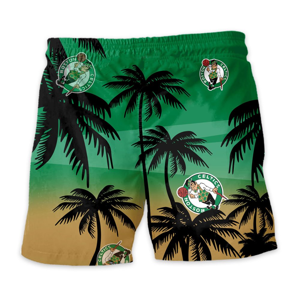 Boston Celtics Hawaiian Shorts Coconut Tree - Image 4