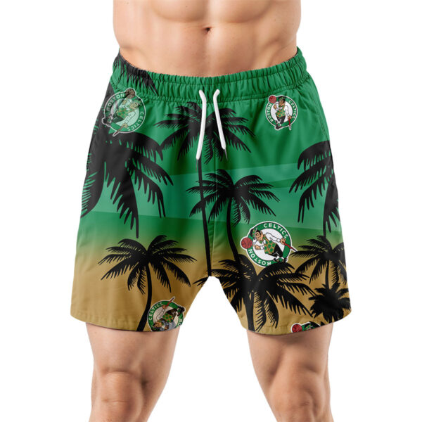 Boston Celtics Hawaiian Shorts Coconut Tree - Image 5