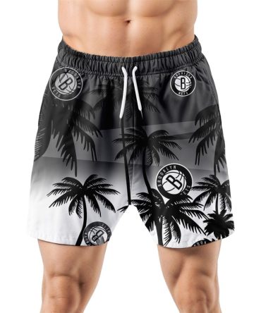 Brooklyn Nets Hawaiian Shorts Coconut Tree