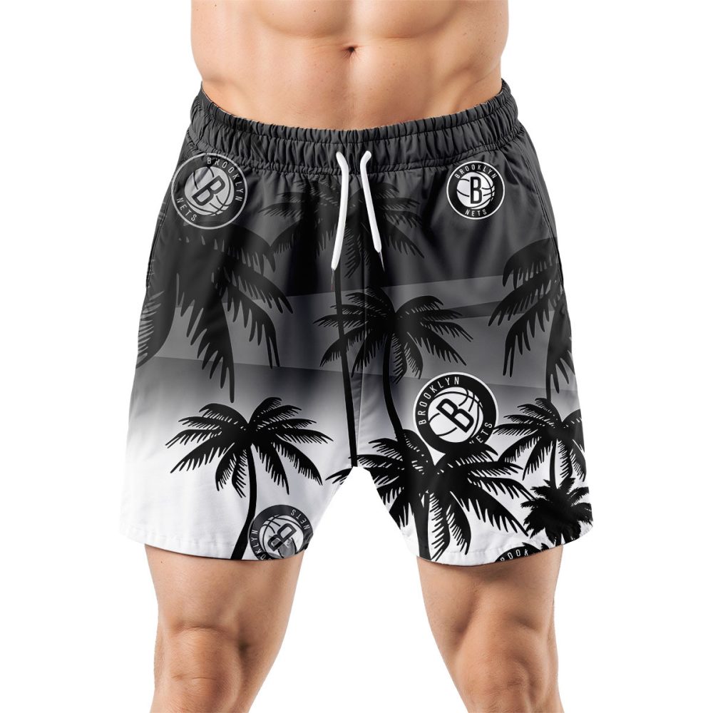 Brooklyn Nets Hawaiian Shorts Coconut Tree