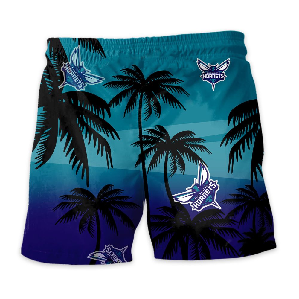 Charlotte Hornets Hawaiian Shorts Coconut Tree - Image 4