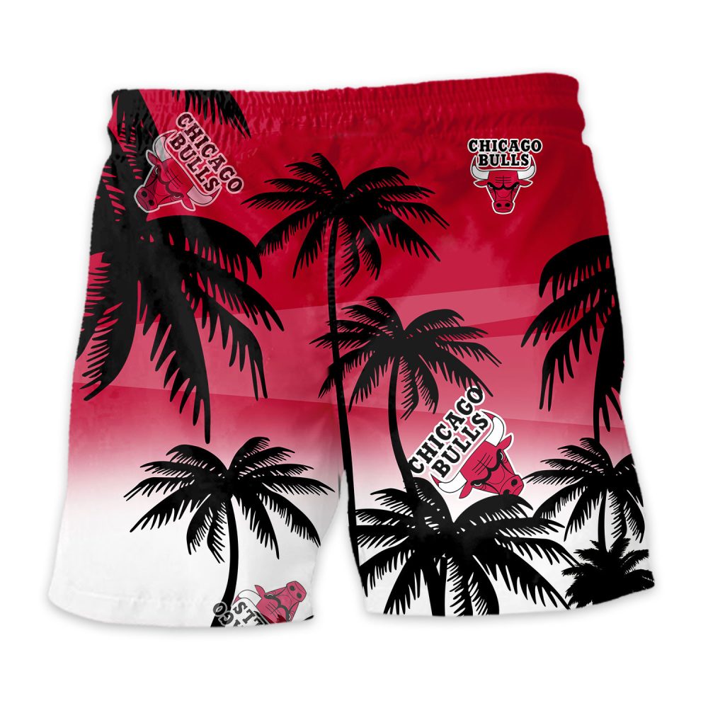 Chicago Bulls Hawaiian Shorts Coconut Tree - Image 4