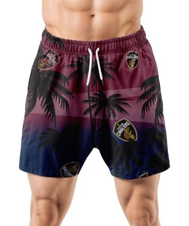 Cleveland Cavaliers Hawaiian Shorts Coconut Tree