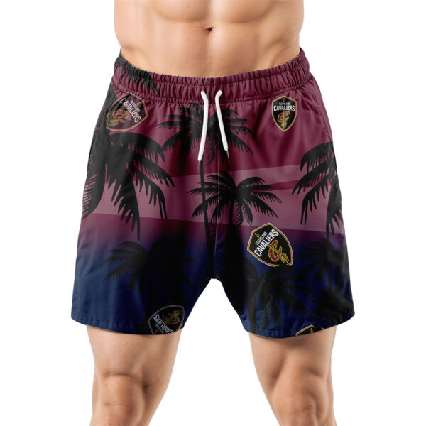 Cleveland Cavaliers Hawaiian Shorts Coconut Tree - Image 5
