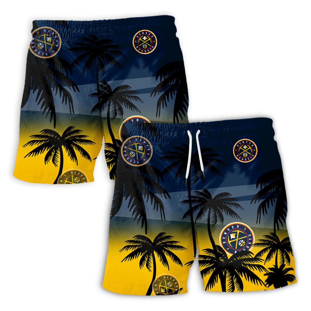 Denver Nuggets Hawaiian Shorts Coconut Tree - Image 2