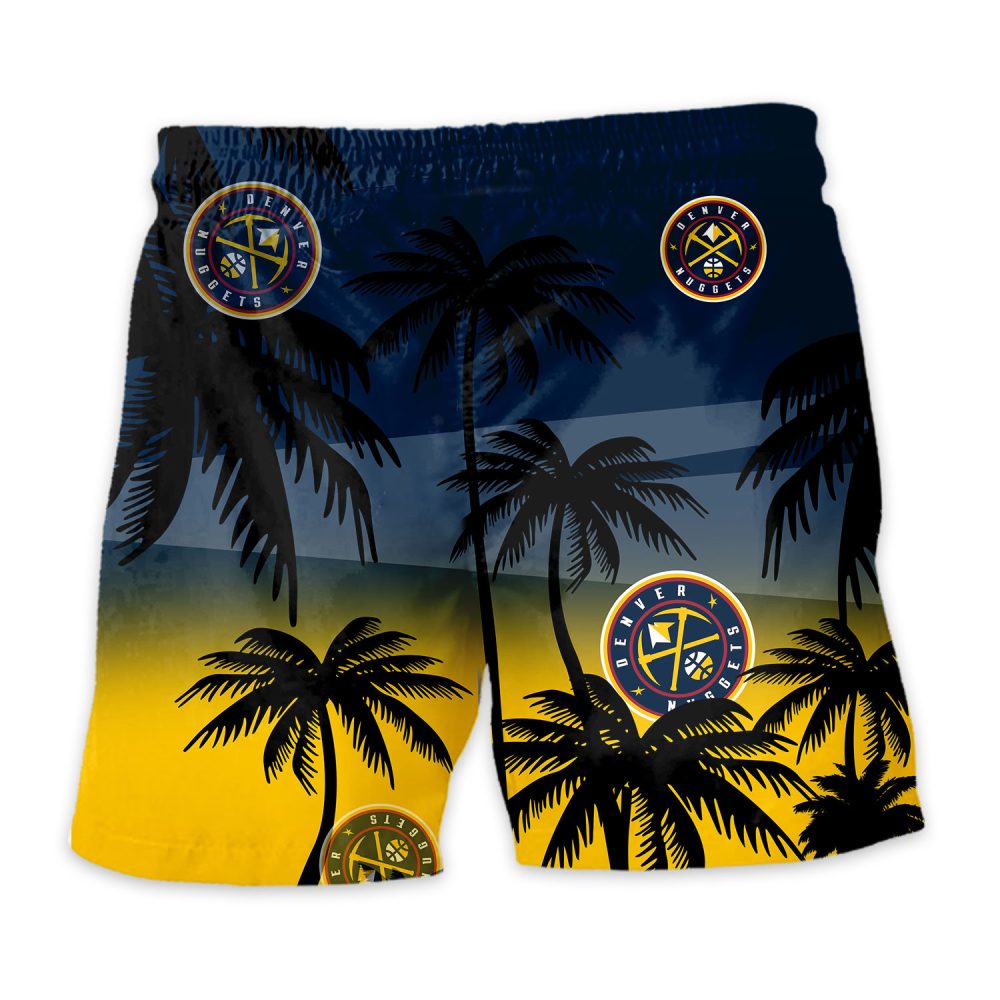 Denver Nuggets Hawaiian Shorts Coconut Tree - Image 4