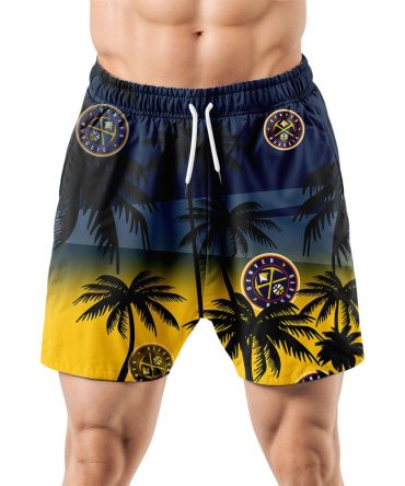 Denver Nuggets Hawaiian Shorts Coconut Tree