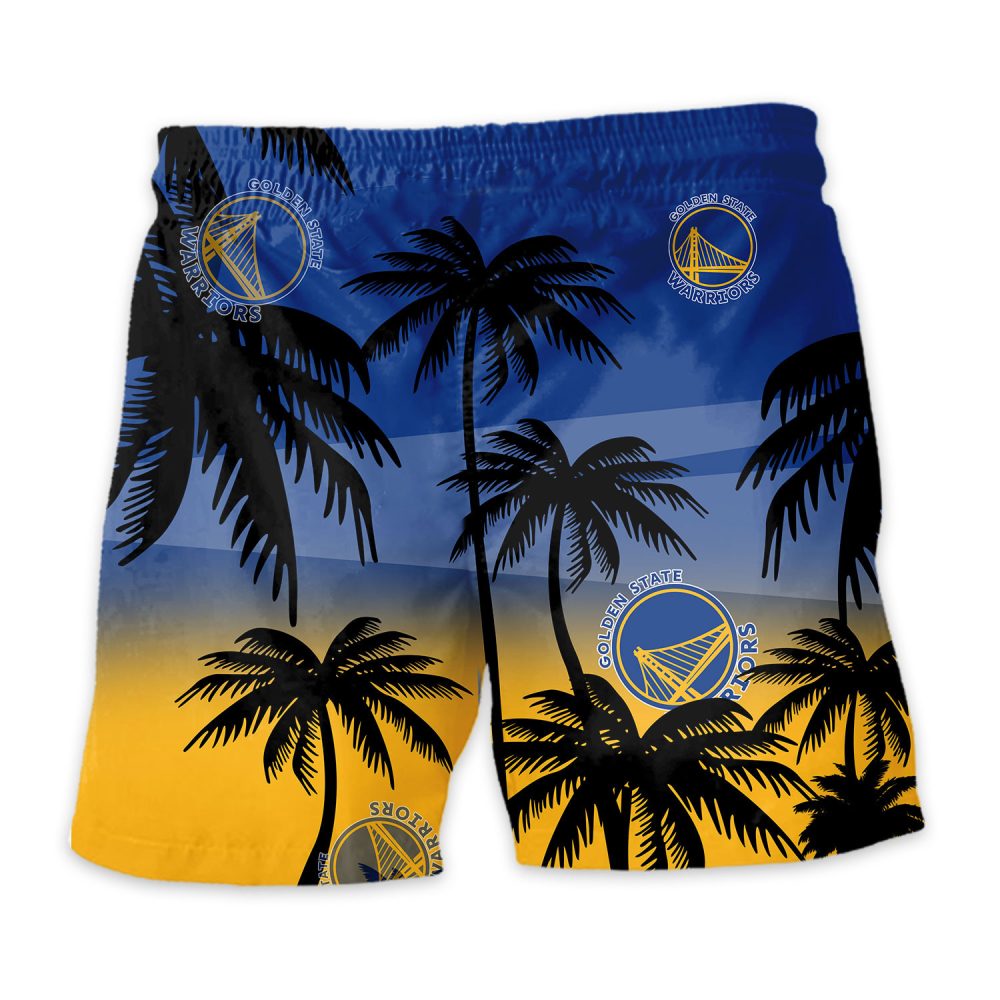 Golden State Warriors Hawaiian Shorts Coconut Tree - Image 4