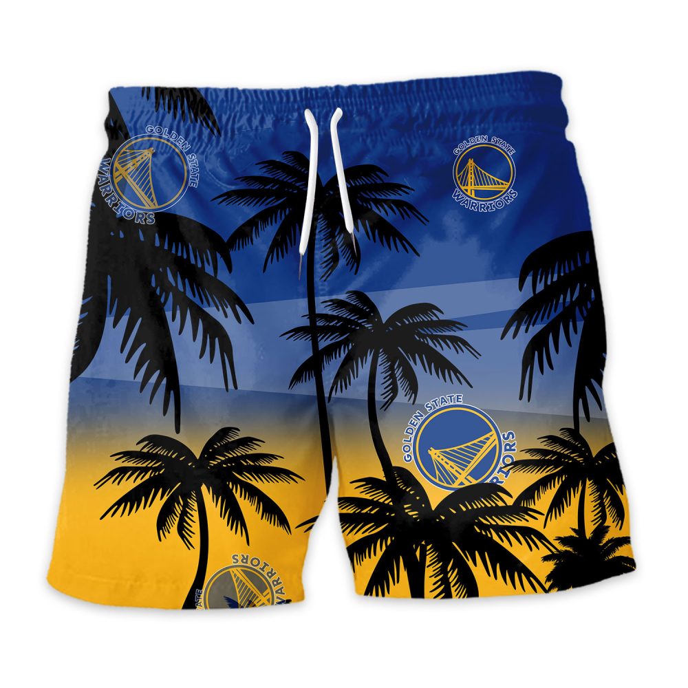 Golden State Warriors Hawaiian Shorts Coconut Tree - Image 3