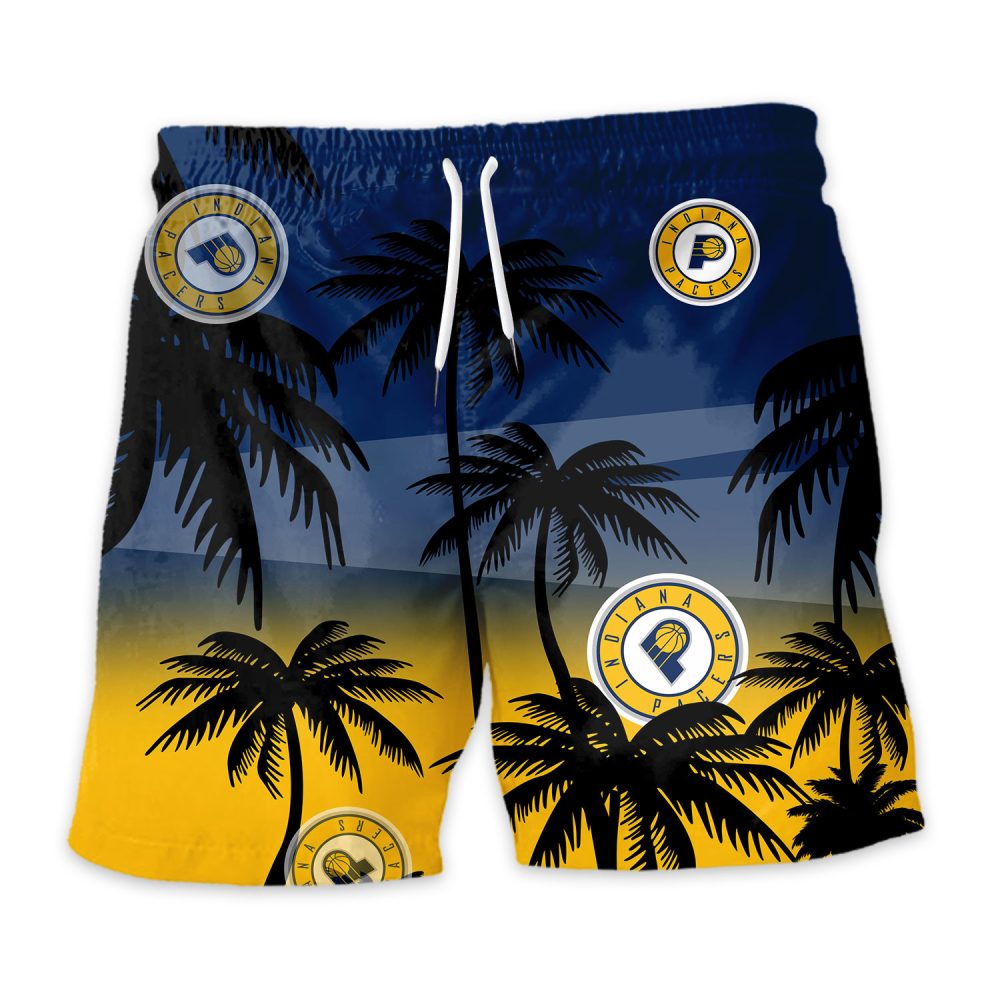 Indiana Pacers Hawaiian Shorts Coconut Tree - Image 3