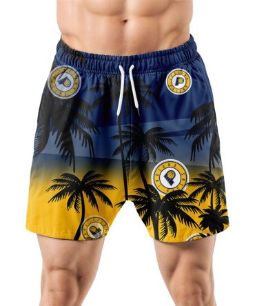 Indiana Pacers Hawaiian Shorts Coconut Tree