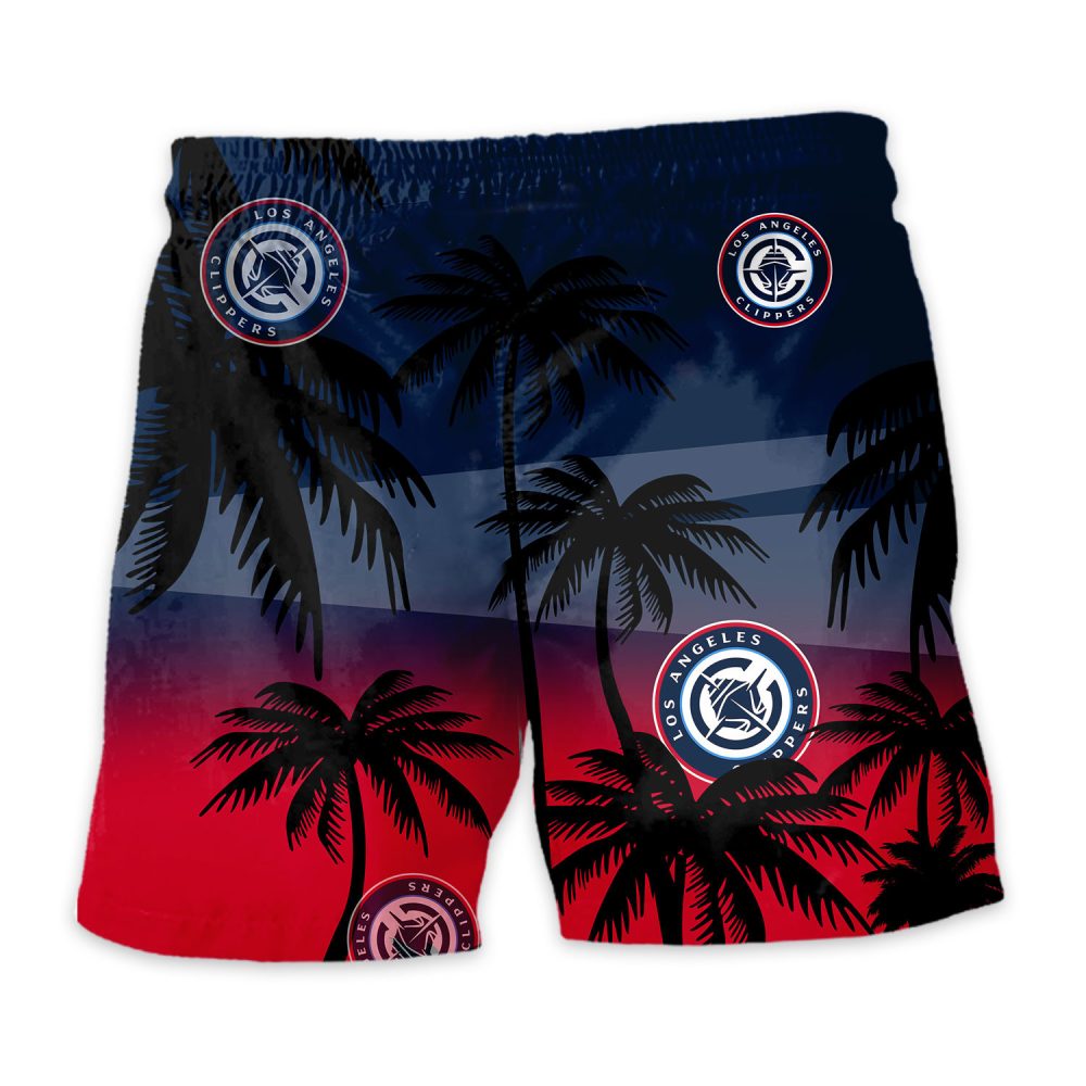 Los Angeles Clippers Hawaiian Shorts Coconut Tree - Image 4