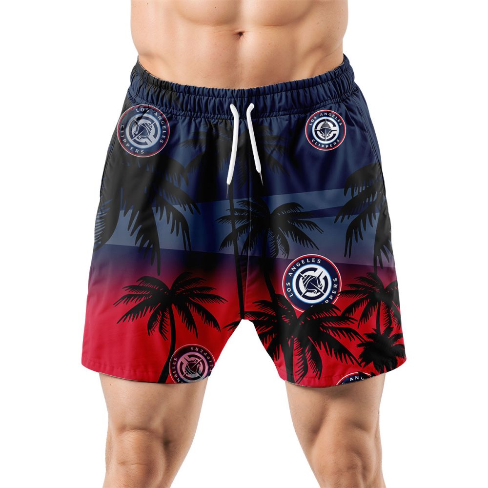 Los Angeles Clippers Hawaiian Shorts Coconut Tree