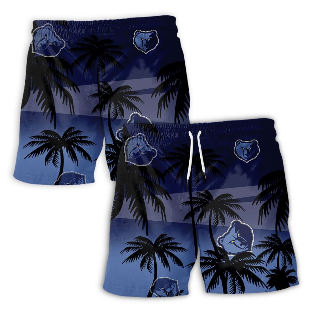 Memphis Grizzlies Hawaiian Shorts Coconut Tree - Image 2