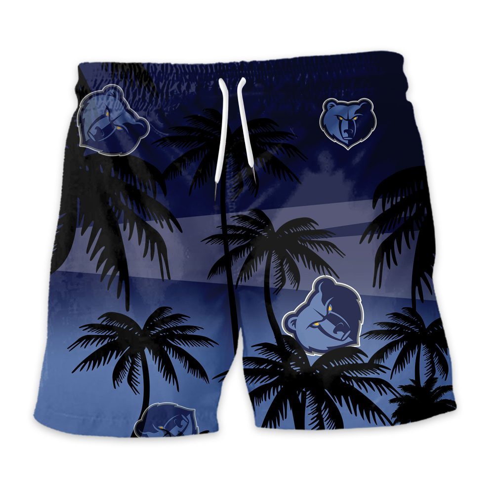 Memphis Grizzlies Hawaiian Shorts Coconut Tree - Image 3