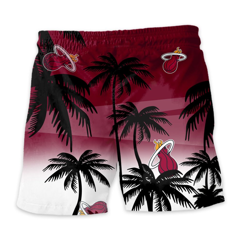 Miami Heat Hawaiian Shorts Coconut Tree - Image 4