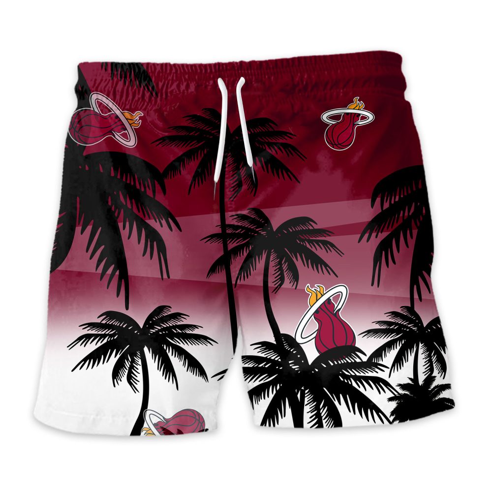 Miami Heat Hawaiian Shorts Coconut Tree - Image 3